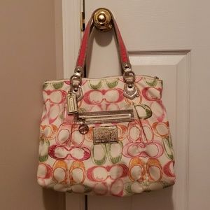 Coach Poppy Dream C Glam Tote Handbag